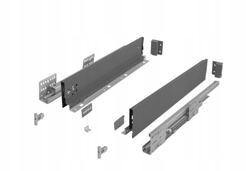 Szuflada HAFELE MATRIX S SLIM 3D H84 400 SZARY