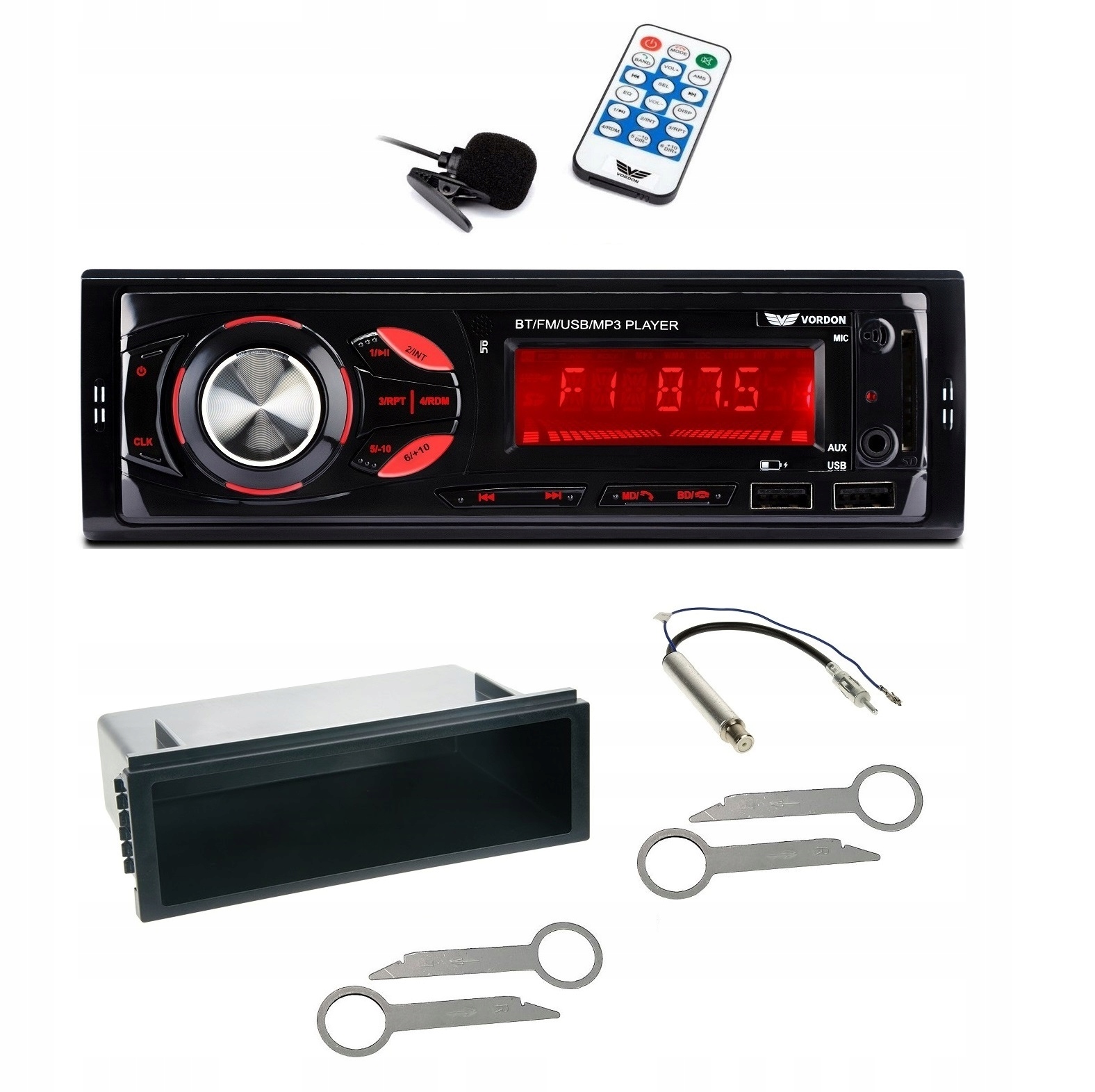Bluetooth Usb autorádio Vw Passat B5 Golf 4 Polo T4 Vordon HT-179