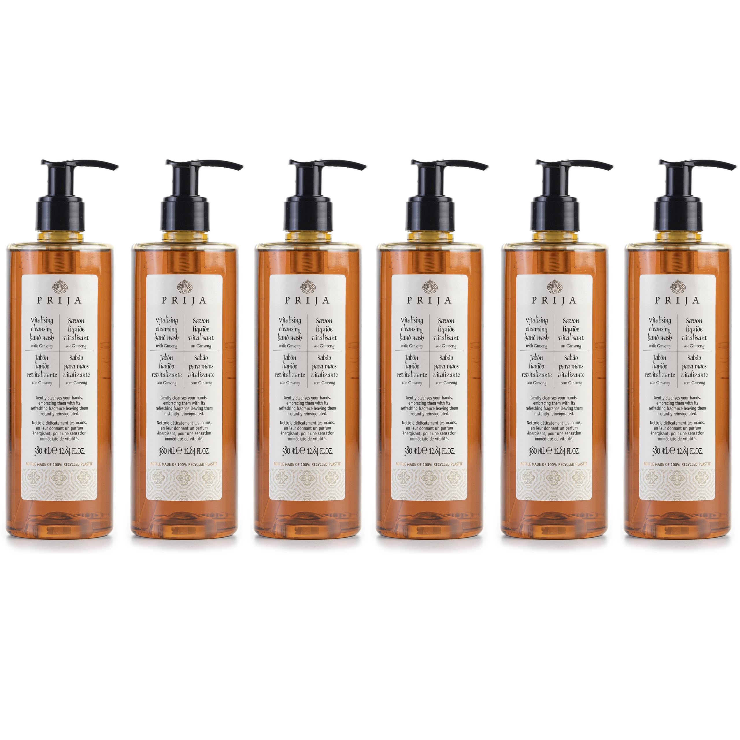 Prija tekuté mýdlo s extraktem z ženšenu a pumpičkou 380 ml 6 x 380 ml