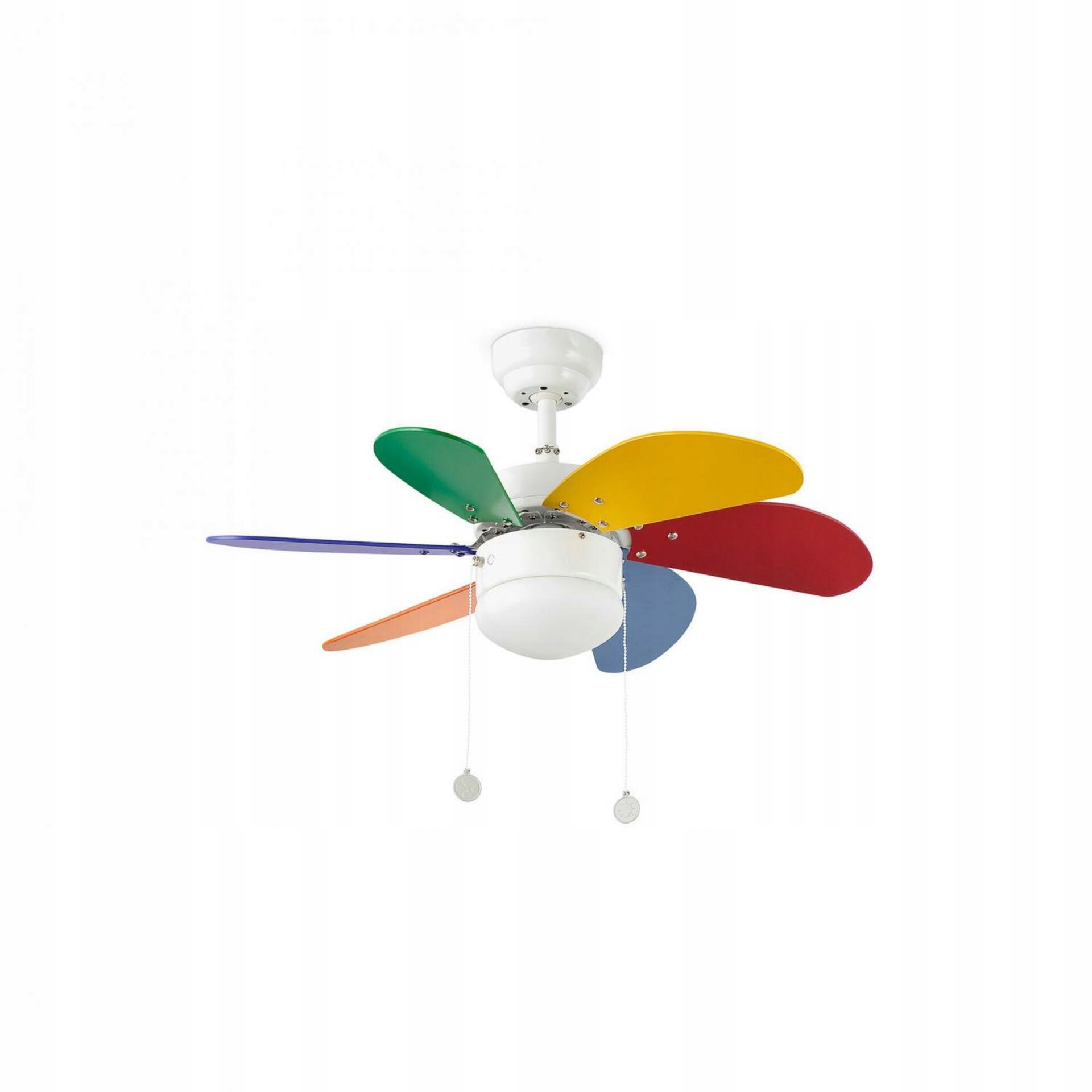 Stropný ventilátor Faro Palao S Multicolor, 6 lopatiek, E14, 37 W