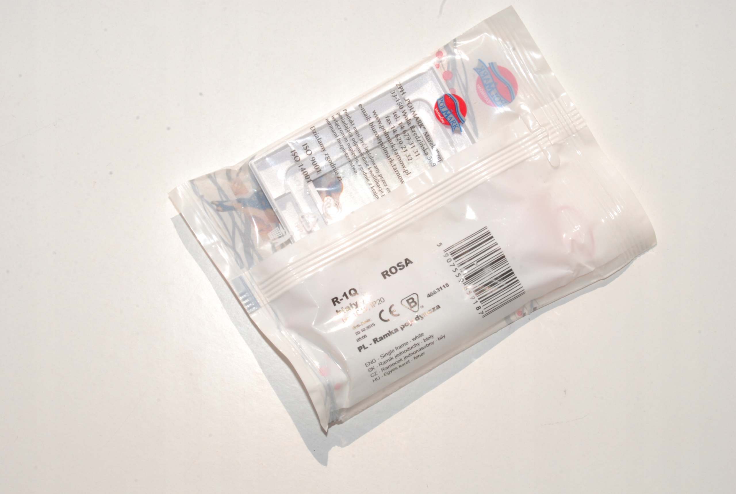 Ramka pojedyncza gniazdka ROSA BIAŁA R-1Q Polmark Kod producenta Rosa R-1Q