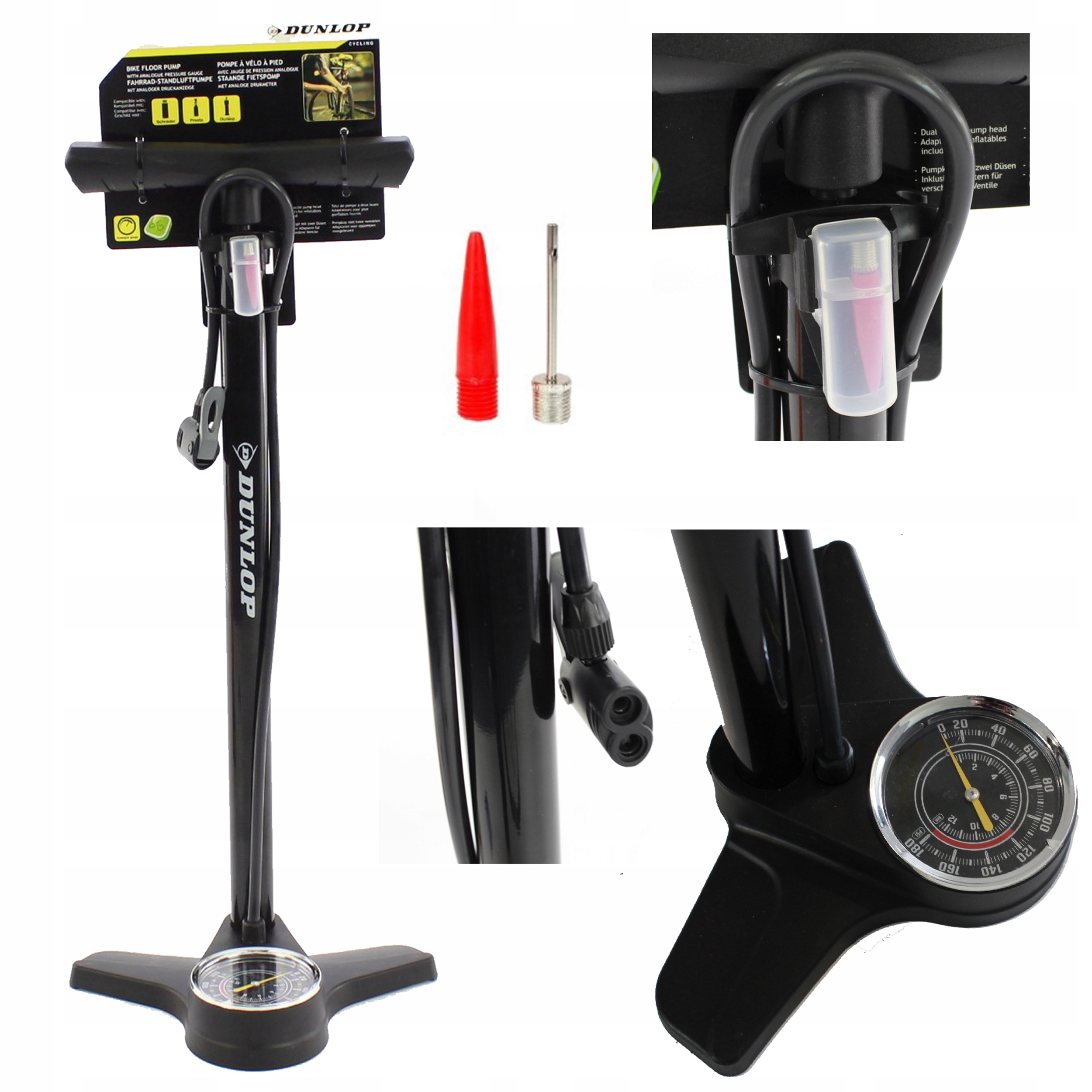 

Dunlop pompka rowerowa warsztatowa manometr 12bar