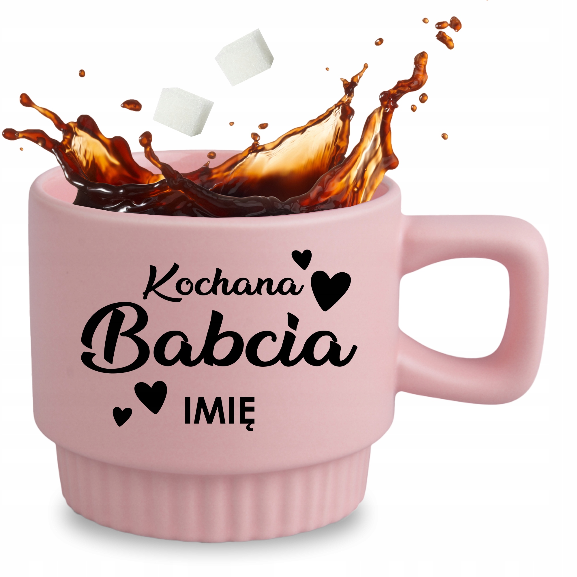 Riflovaný Hrnček Ružový Darček Pre Babičku Deň Babičky Narodeniny Meno Darček