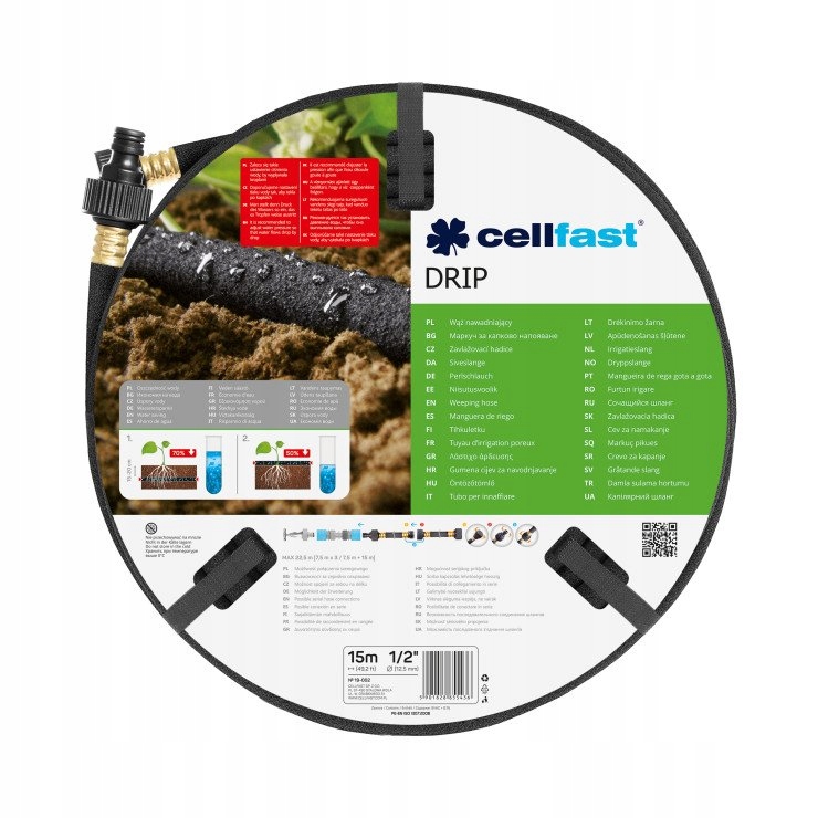 

Cellfast precyzyjny Wąż Nawadniający Drip 15m 1/2