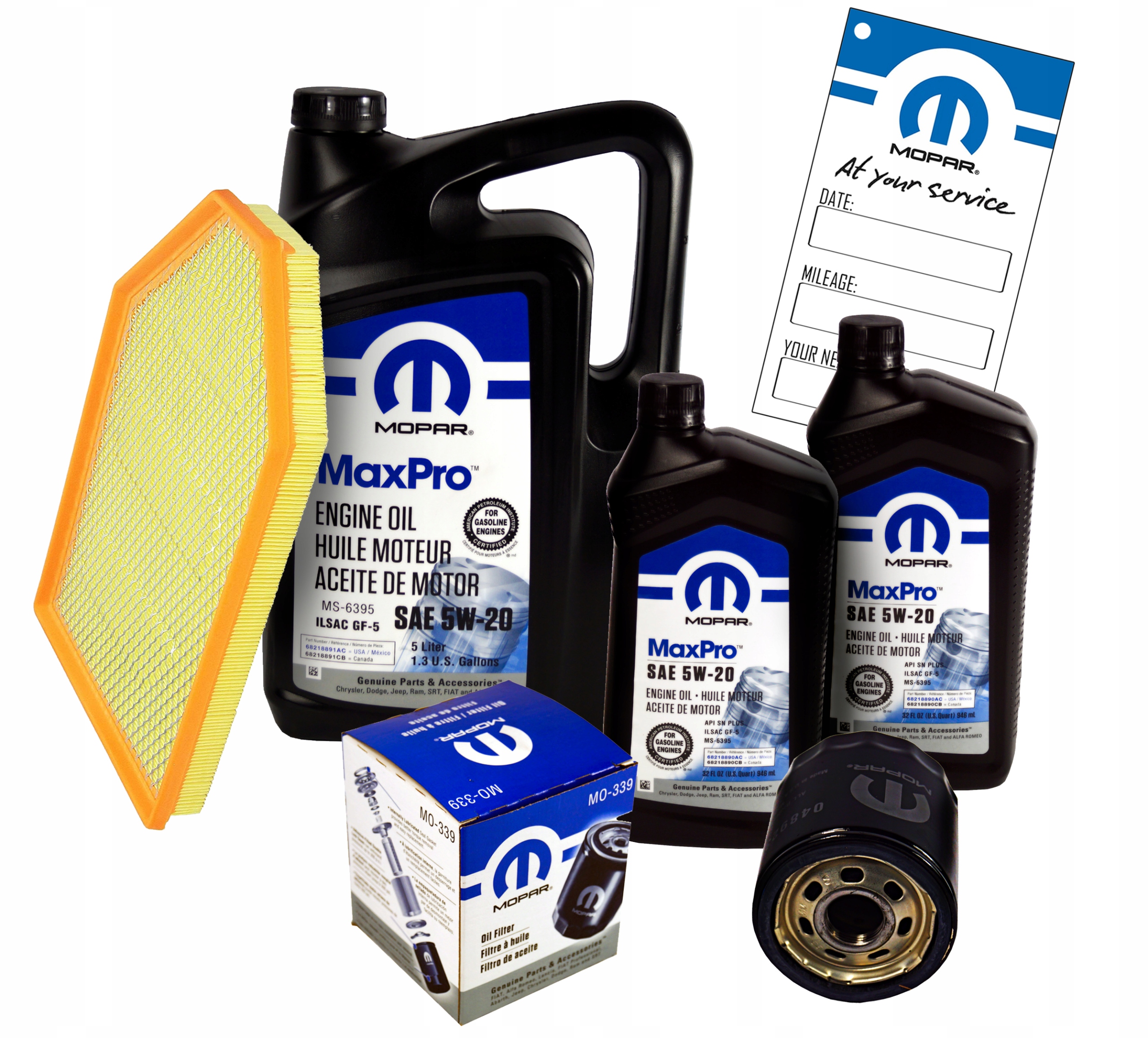 Filtry Mopar 5W20 7L 5.7 Charger Challenger 2016+