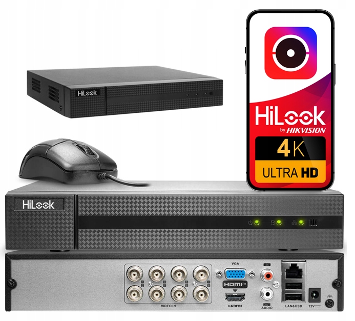 Hybridný monitorovací záznamník 8Mpx 8 kanálov Hilook Aplikácia Detekcia
