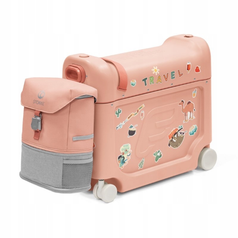 Stokke Zestaw podróżny z plecakiem JetKids Travel Bundle coral pink