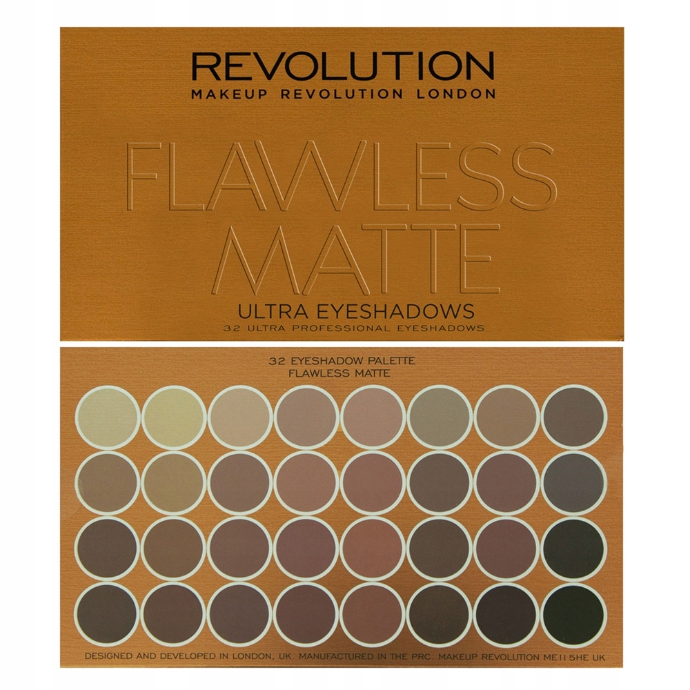 Paleta cieni Makeup Revolution Prasowane matowe Flawless Matte