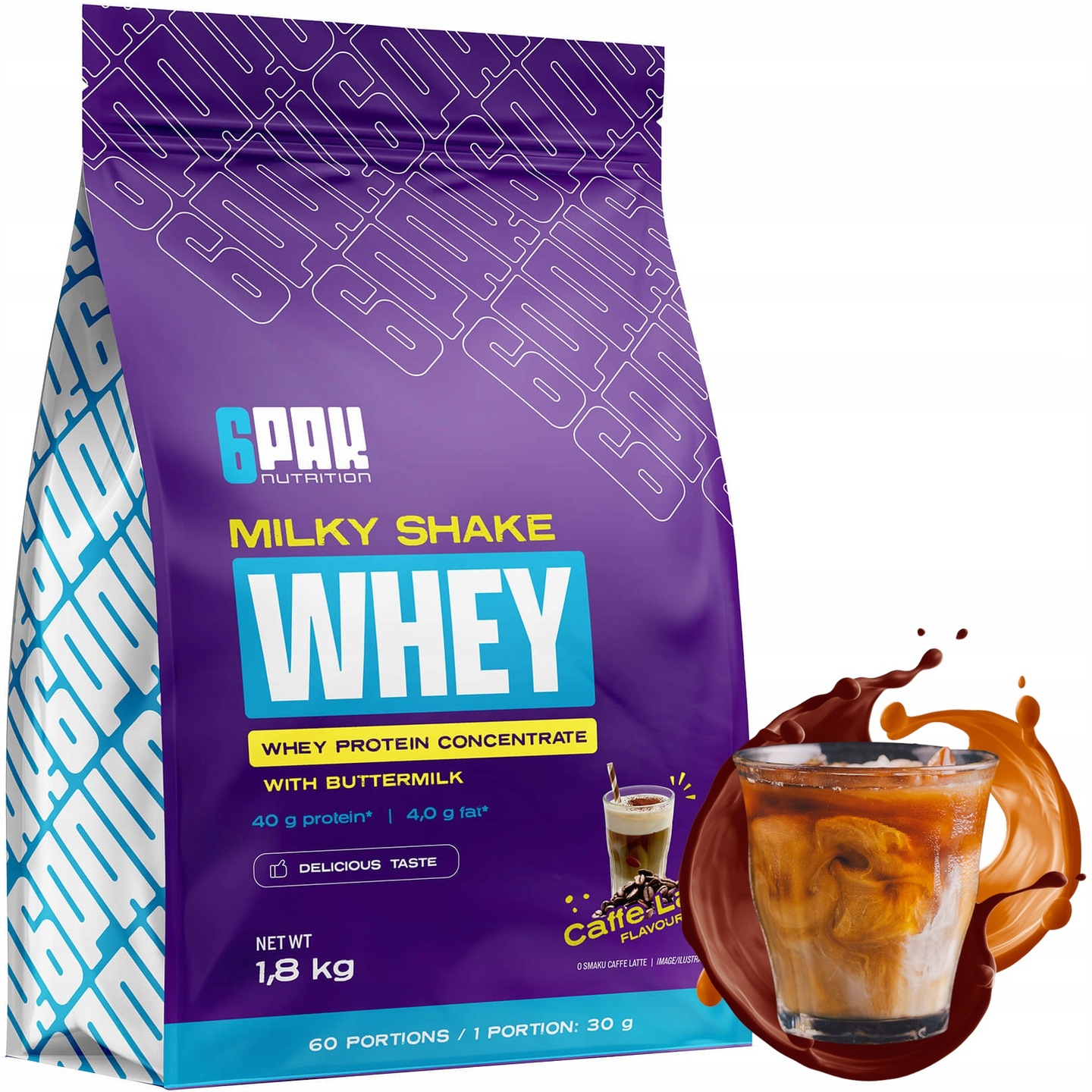 Balení 6 Kusů Milky Shake Whey 1800G Protein Wpc Proteinový koktejl Protein