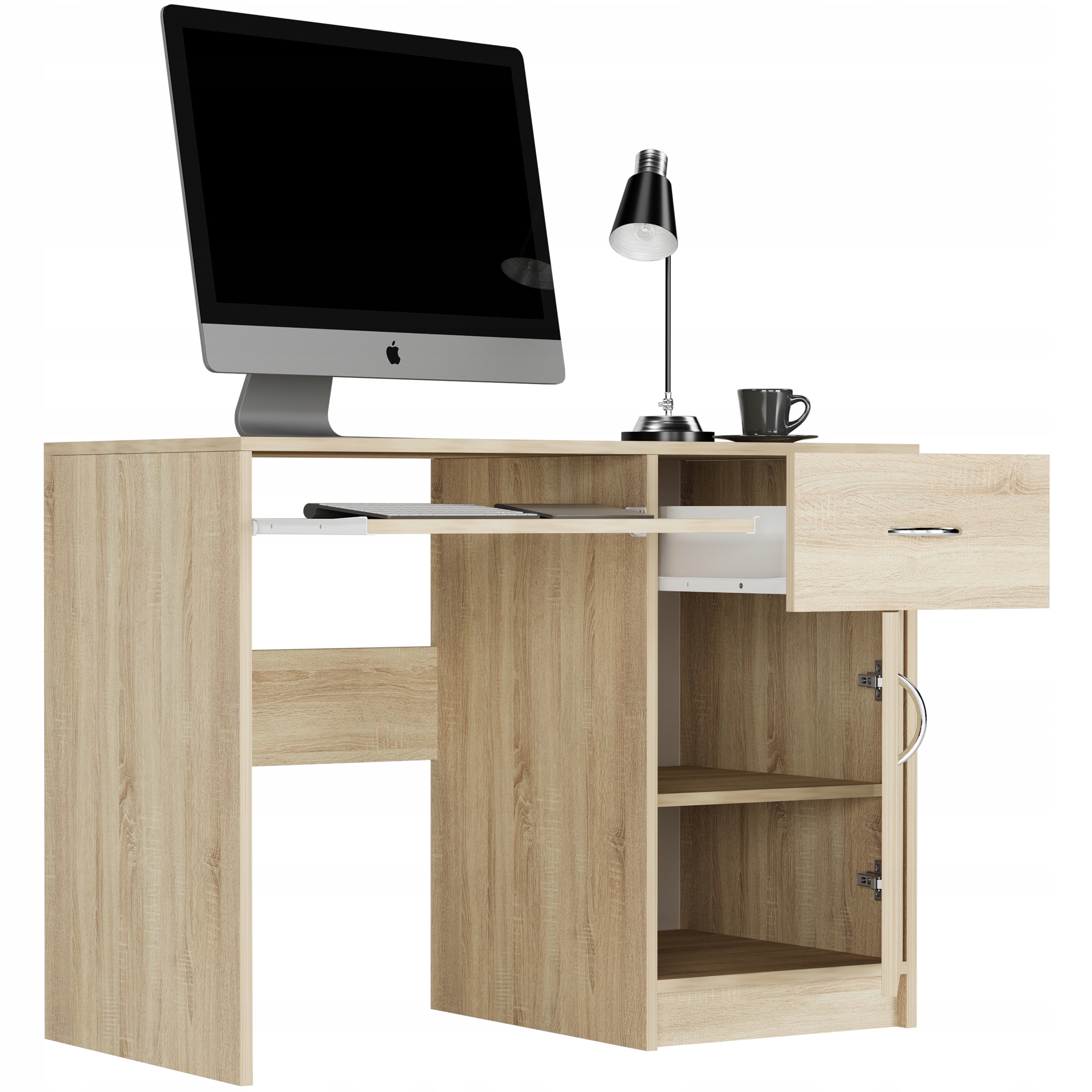 BIURKO KOMPUTEROWE 100CM STOLIK LAPTOP N-9 SONOMA