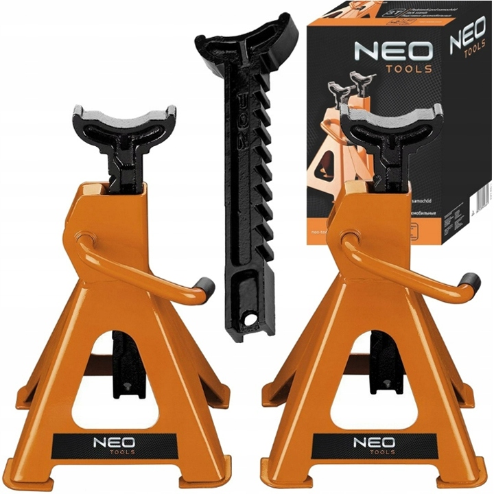 SOLIDNE PODSTAWKI PODPORY KOBYŁKI POD SAMOCHÓD 3 T 295-415 MM NEO TOOLS x2