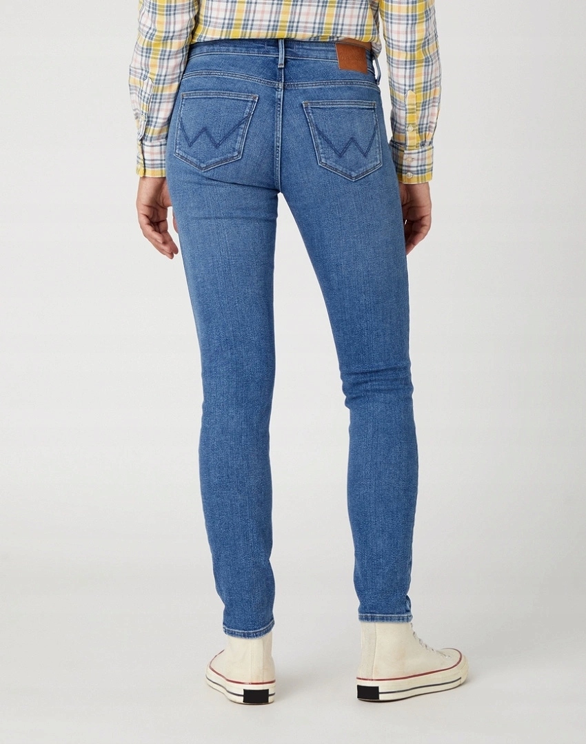 Dámské úzké nohavice džíny Wrangler Skinny Raven W28K4736Y 112332349 28/30