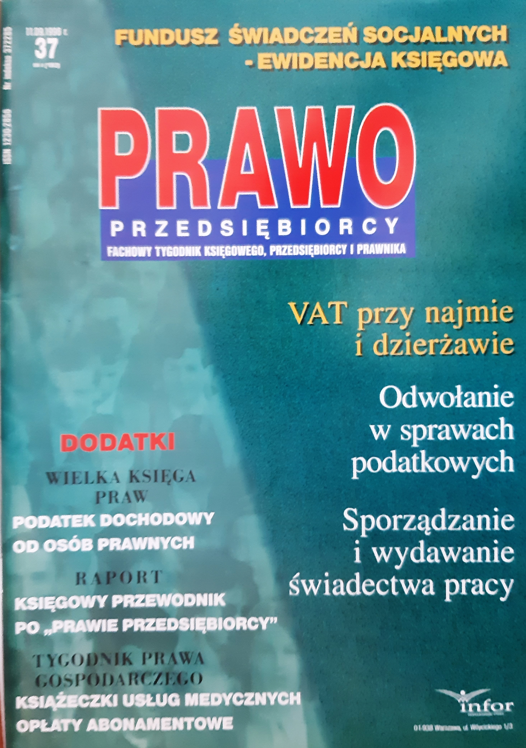 PRAWO PRZEDSIĘBIORCY nr 37 (193) 1996 r.