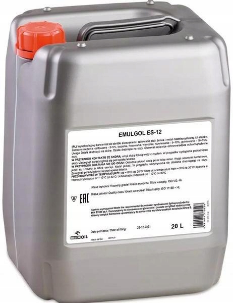 ORLEN OIL EMULGOL ES-12 OLEJ DO OBRÓBKI SKRAWANIEM 20L