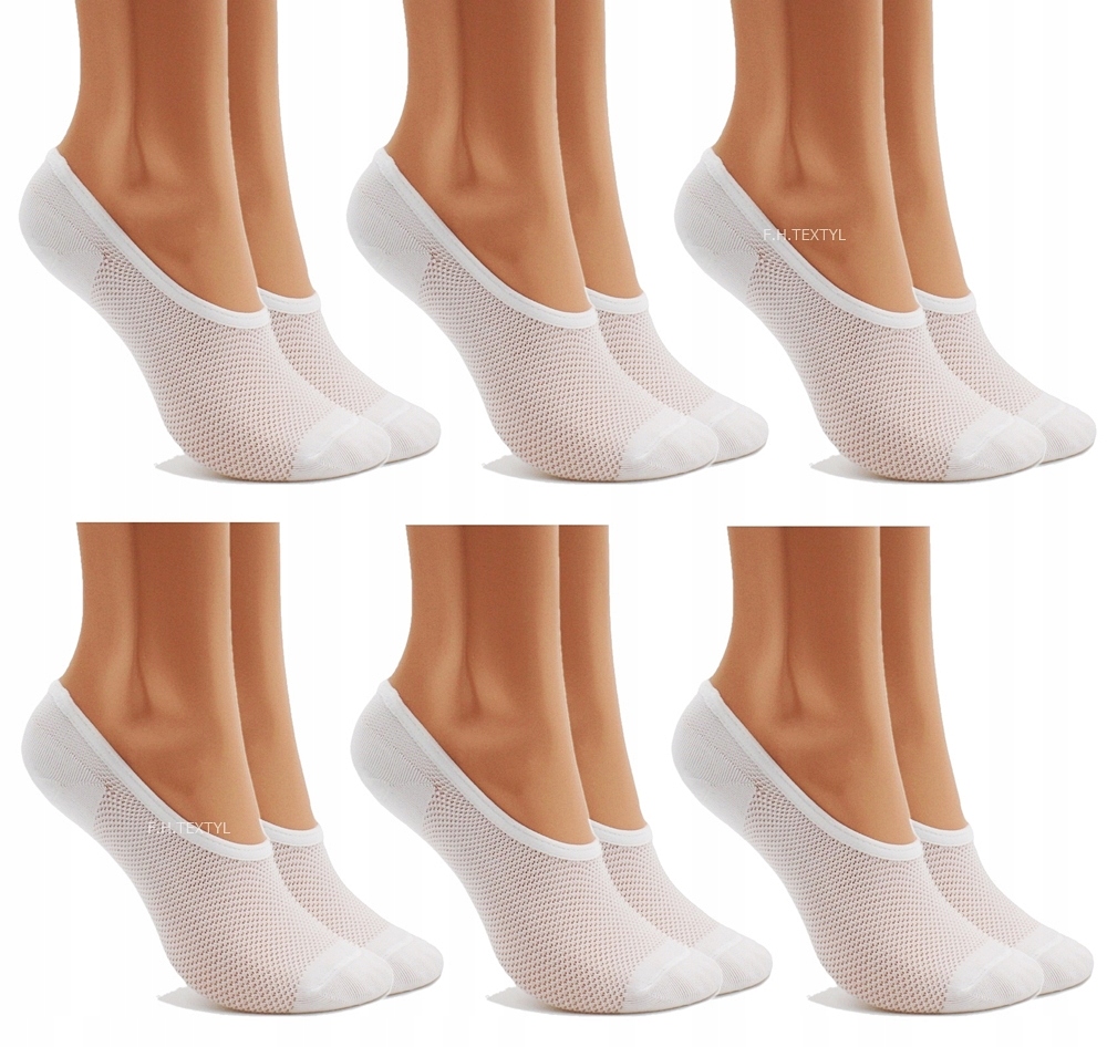 

6 Par Skarpety damskie baleriny stopki 35-38