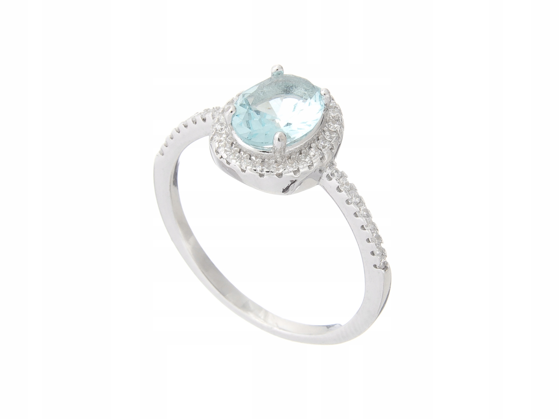 Stříbrný Prstýnek Vel Skyblue Topaz