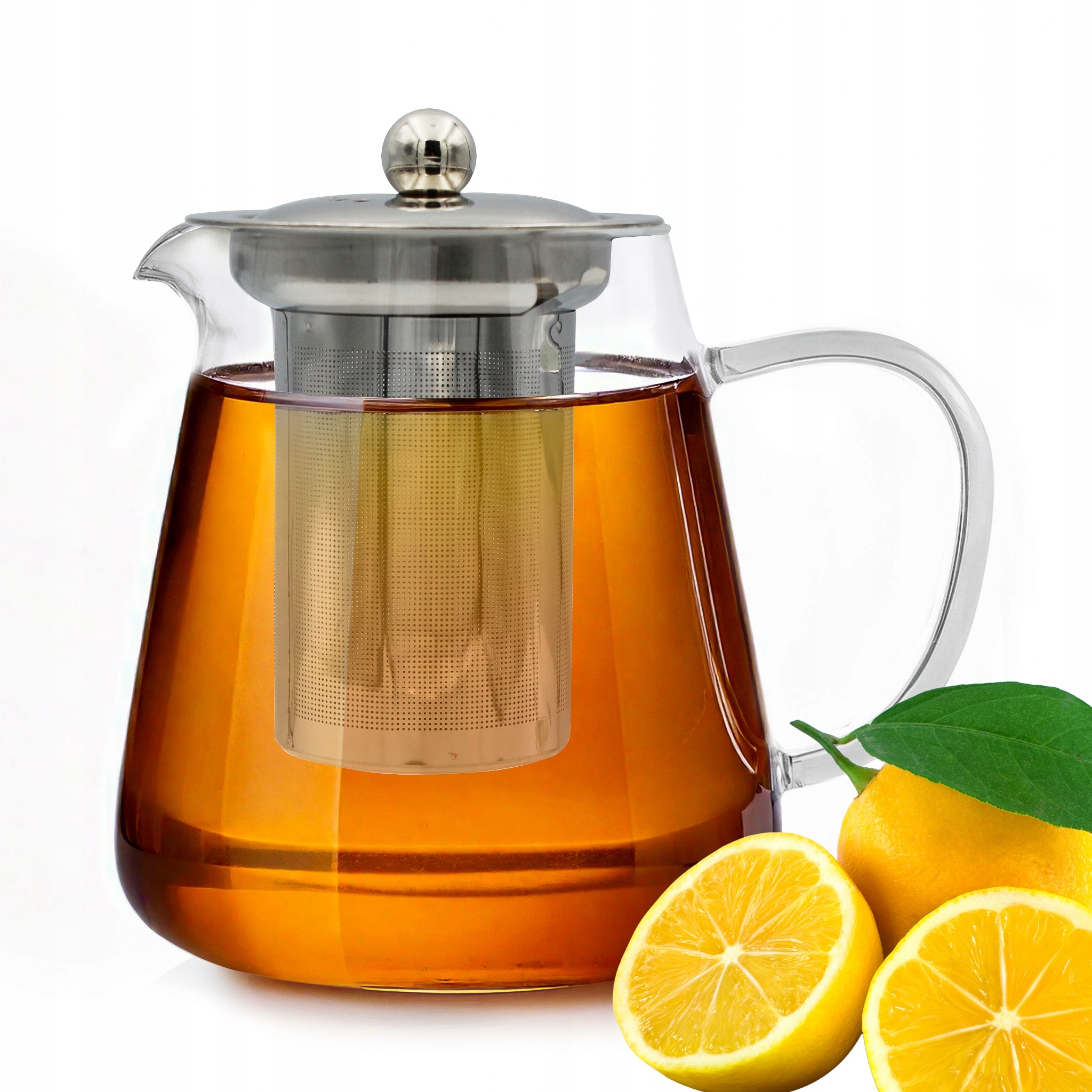 SZKLANY DZBANEK Z WKŁADEM ZAPARZACZEM DO HERBATY ZIÓŁ 950ML