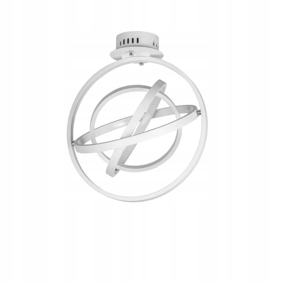 Biela moderná okrúhla stropná lampa Tryton