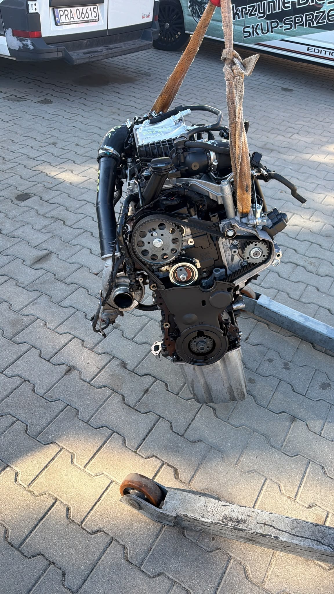 engine complete VW CRAFTER 2,0 TDI DAS rear part NAPED 140TYS KM