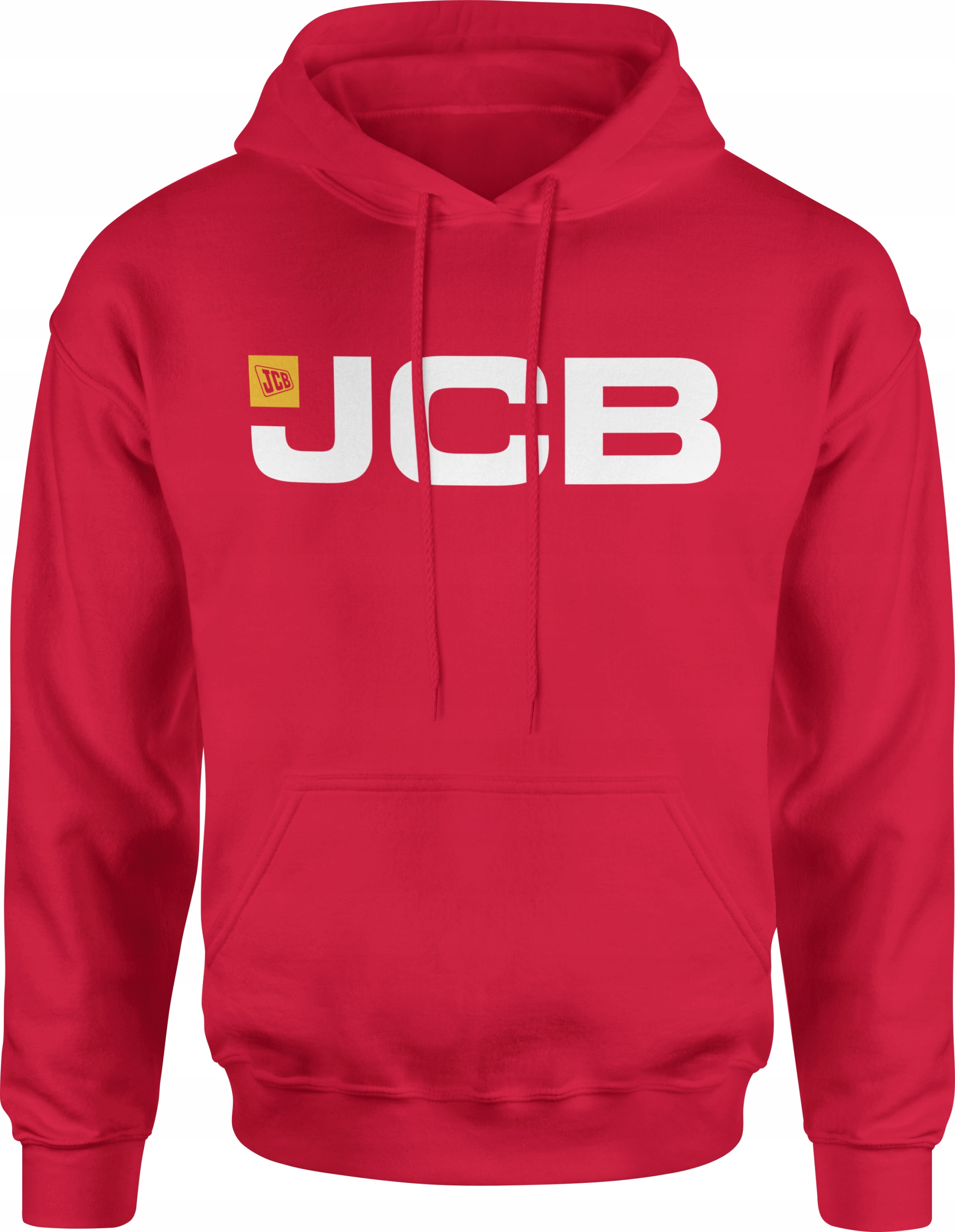 MĘSKA BLUZA Z KAPTUREM JCB DLA BUDOWLAŃCA ROZM XXL DRESOWA NADRUK