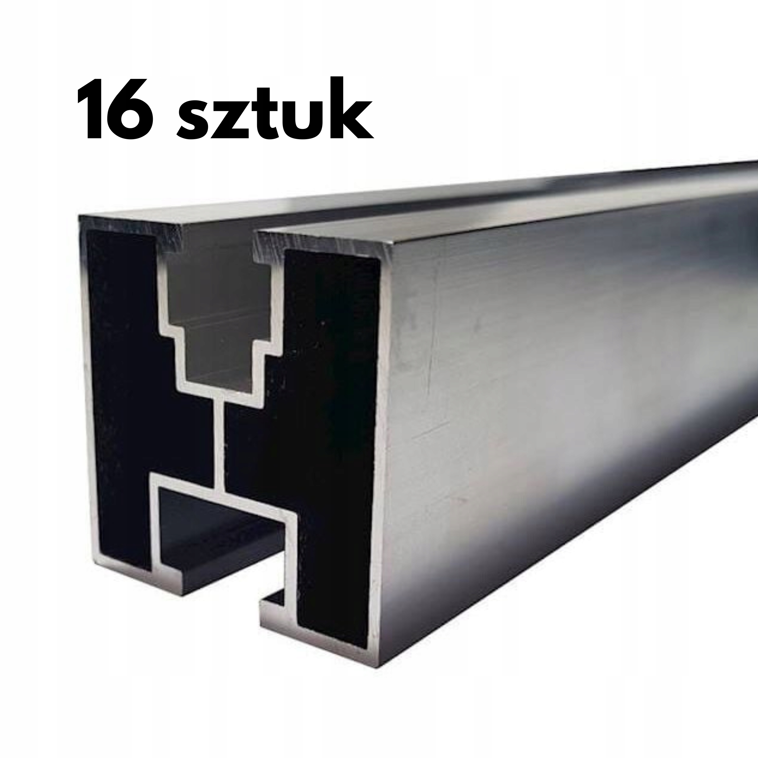 Montážní Profil hliníková lišta pro Pv Panely 40x40 2400mm 16 Kusů