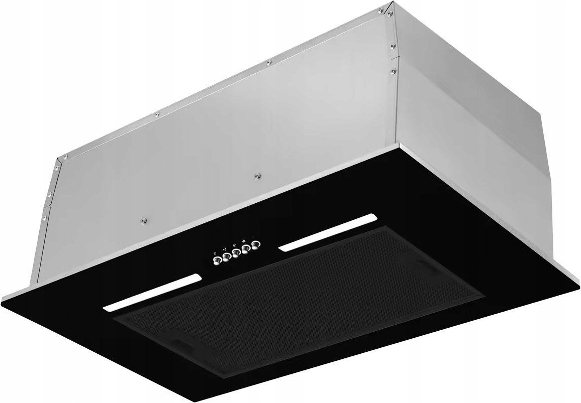 Kuchyňská komínová nástěnná digestoř pro zabudování černá MPM-54-OWS-02