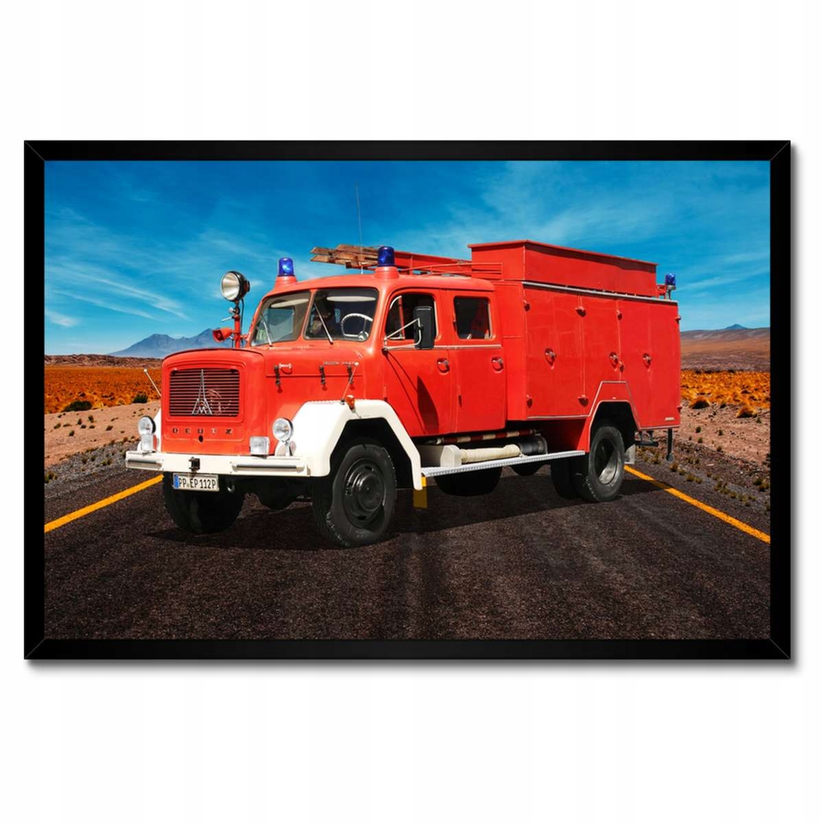 Plakáty v rámu 60x40 Hasičský vůz