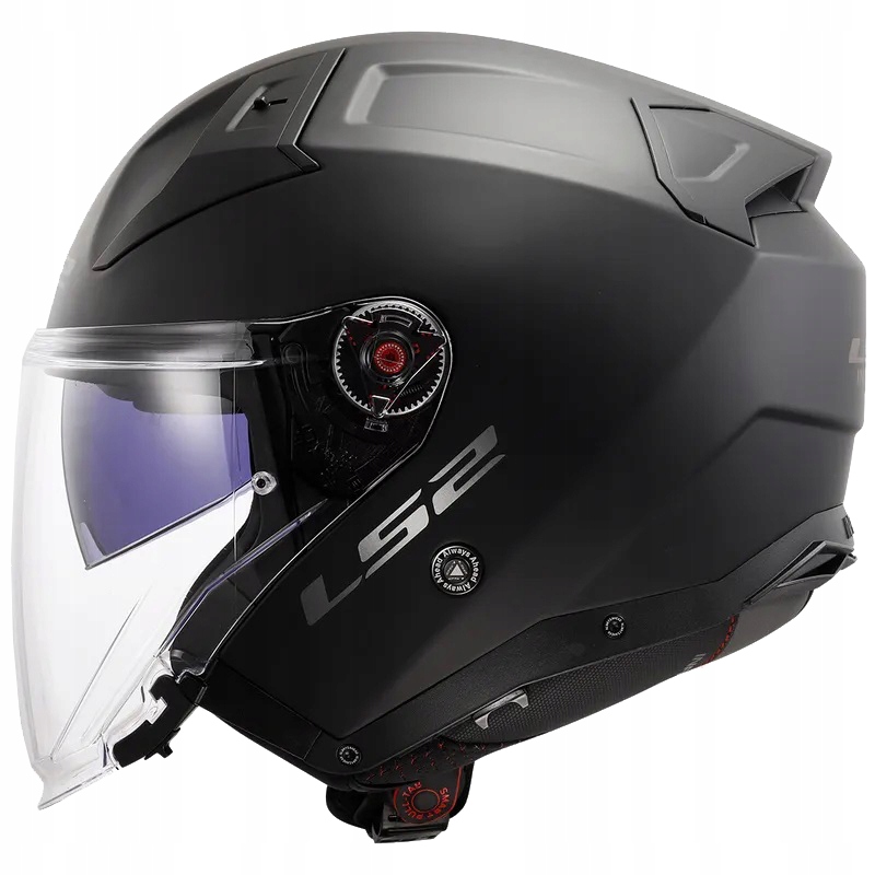LS2 KASK MOTOCYKLOWY OTWARTY OF603 INFINITY II SOLID MATT BLACK XS Rozmiar XS
