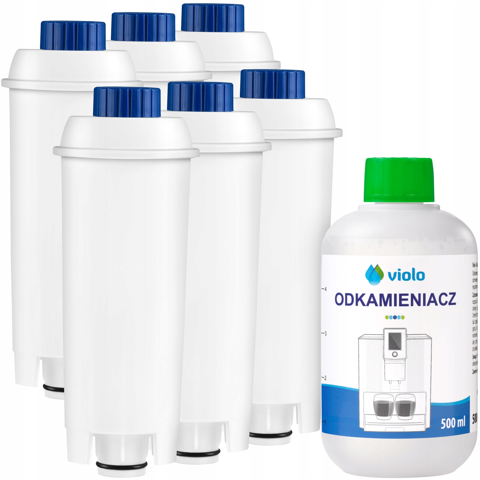 

6x Filtr do ekspresu Delonghi Odkamieniacz 500 ml