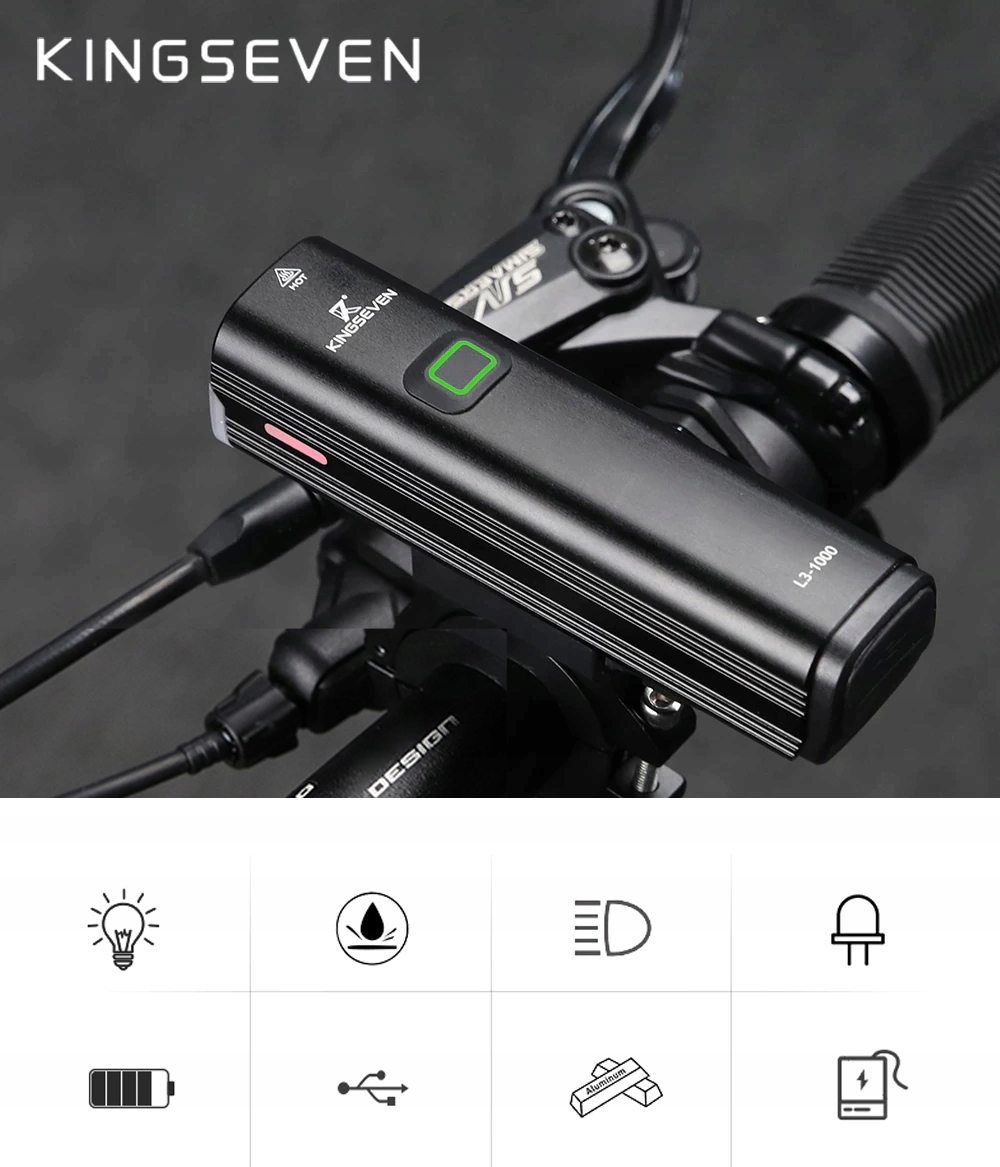 Потужний світлодіодний передній ліхтар BIKE LIGHT 1000lm 4800mAh BIKE