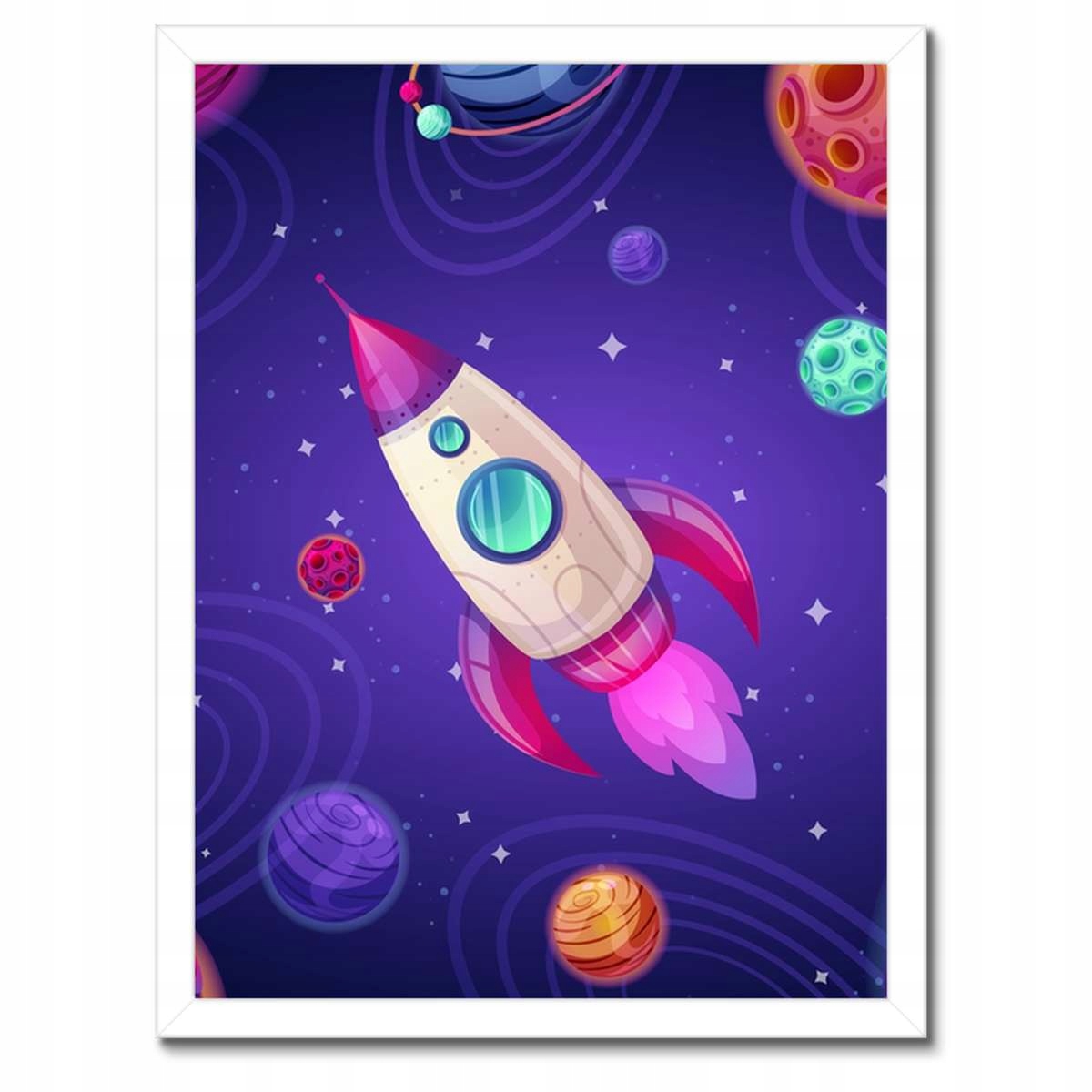 Plakáty v rámu 30x40 Vesmírná raketa pro malého astronauta