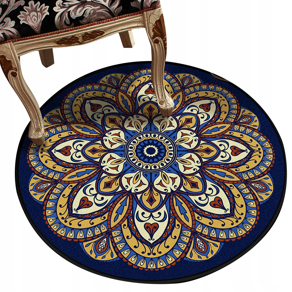 Okrúhly koberec, retro, etnický štýl 120 cm