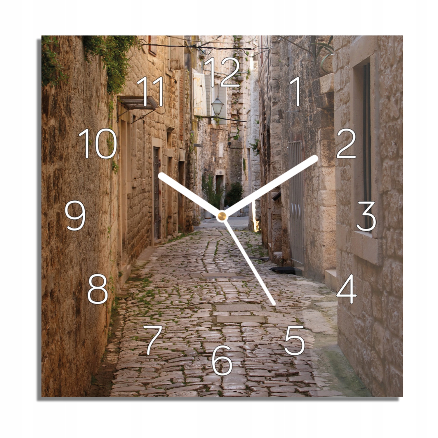 

Uliczka kamień foto-zegar do pokoju 30x30 z foto