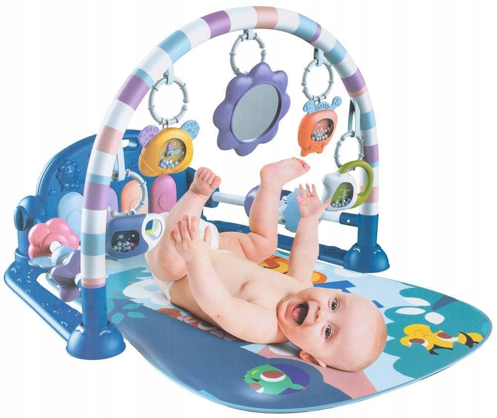 DUŻA MATA EDUKACYJNA Z PIANINKIEM Interaktywna Dla Maluszka z Zabawkami Wiek dziecka 0 +