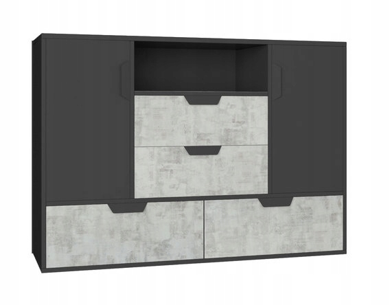 Komoda Cortina 120 cm do obývacího pokoje Ložnice Grafit