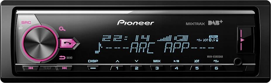 Bluetooth autorádio MP3 Dab+ Aux Usb Color Pioneer MVH-X580DAB