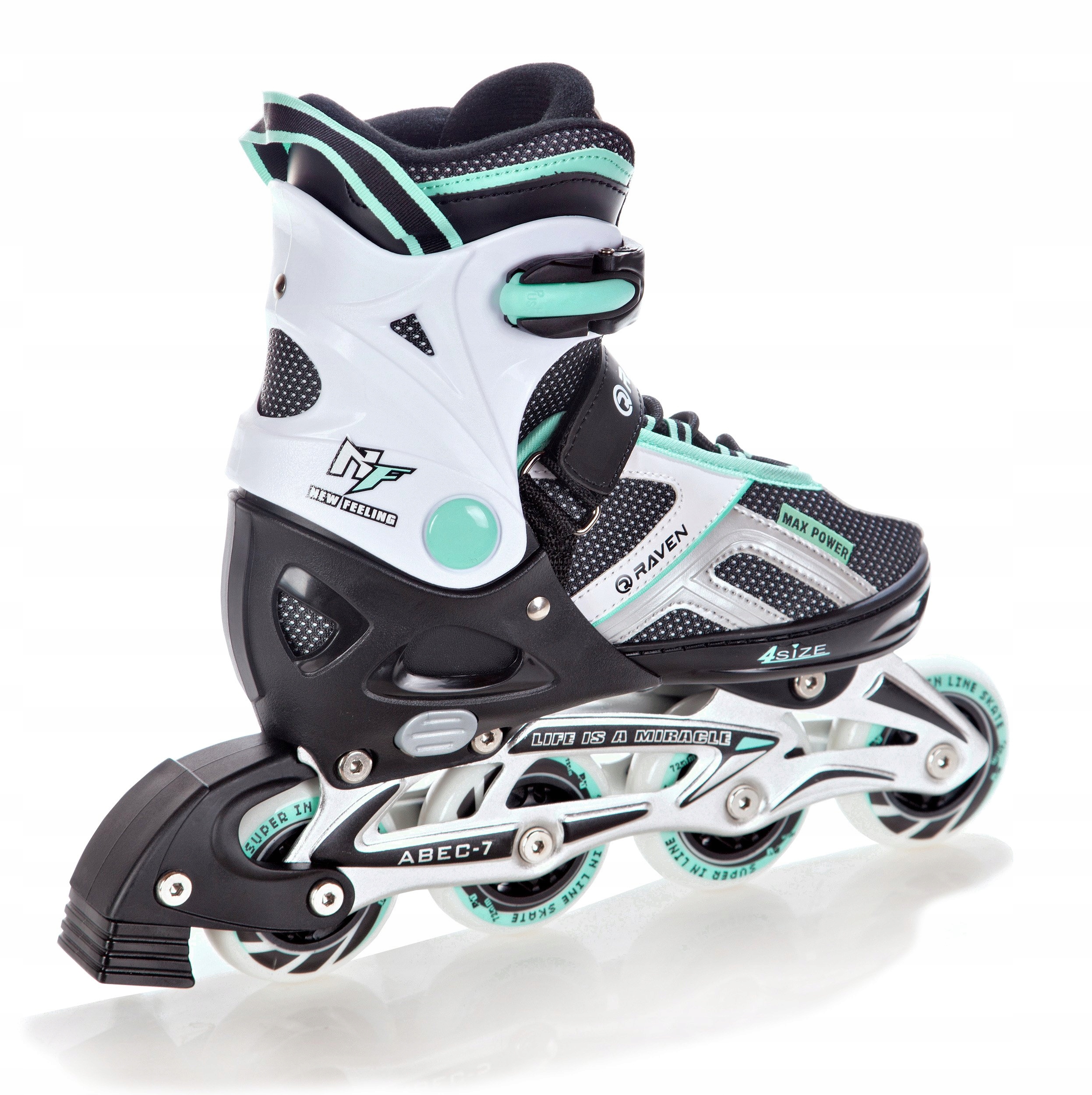 Rolki Regulowane RAVEN Pulse Black/Mint 40-43 Marka Raven