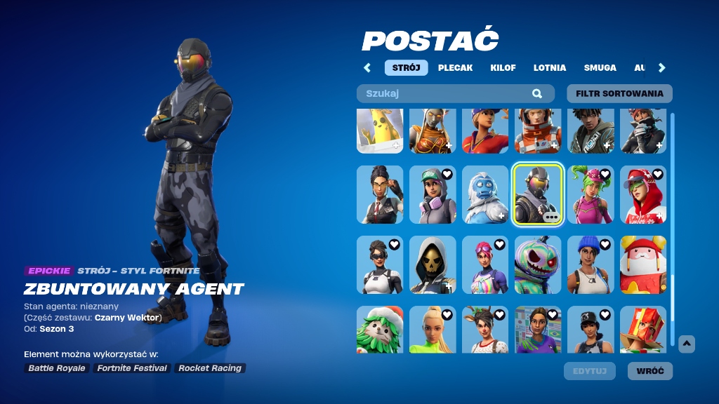 KONTO FORTNITE THE L OG SKINY LEWIATAN SEZON 2 STAR WARS MARVEL System operacyjny macOS Windows inny