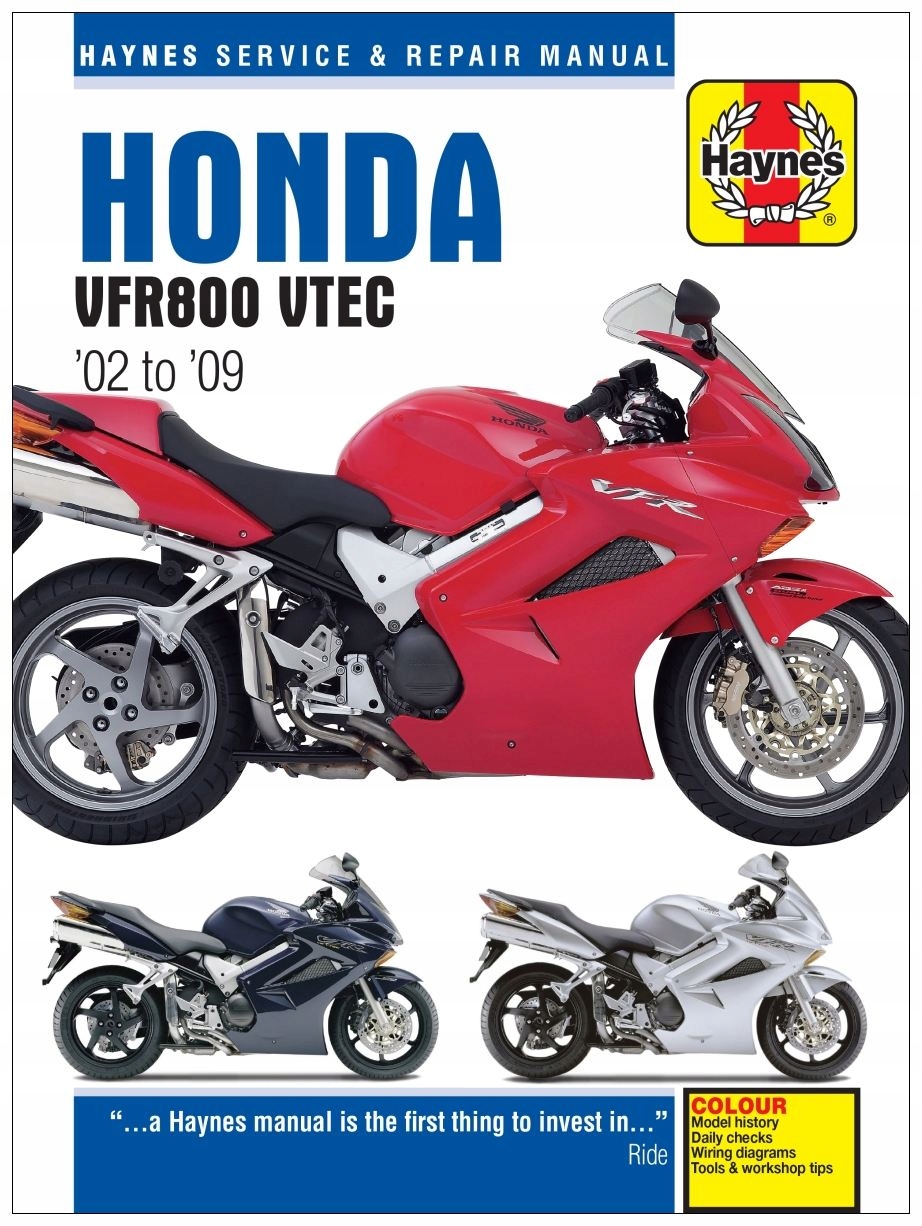 Honda VFR800 Vtec (2002-09) instrukcja napraw serwisowa Haynes