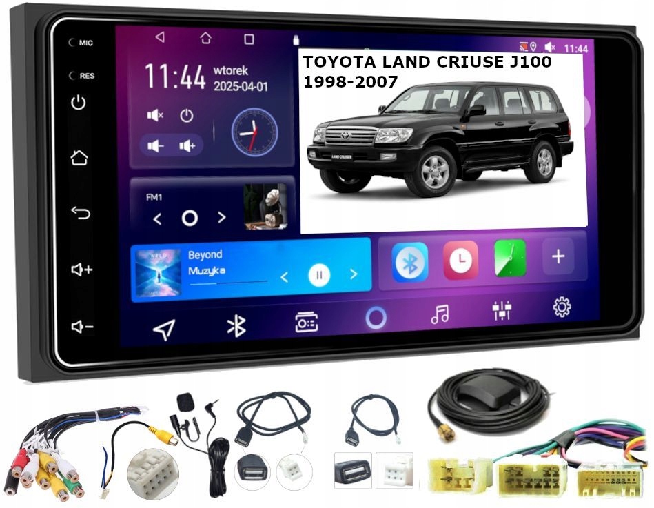 Autorádio Android Toyota Land Cruise J100 1998-2007 Wifi 6GB 128GB