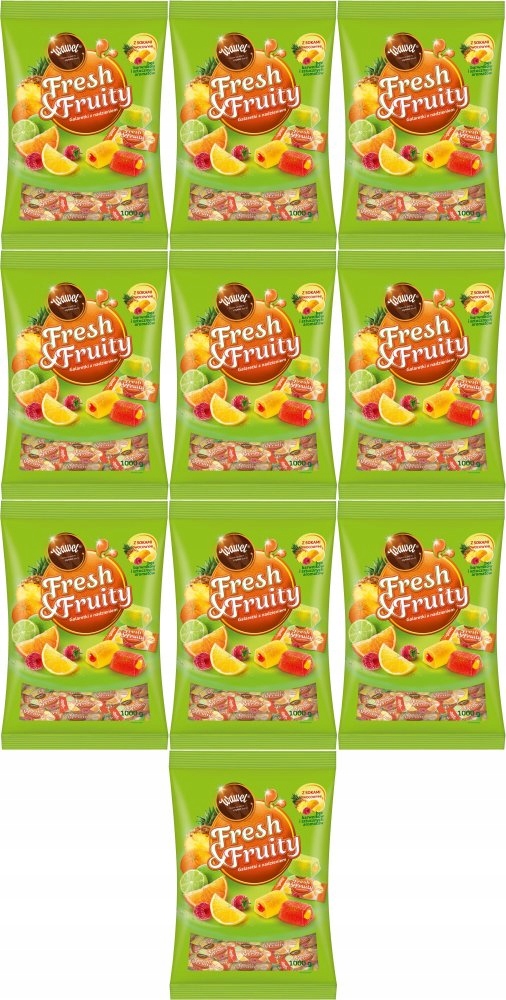 Galaretki Fresh Fruity z nadzieniem Wawel 1 kg x10