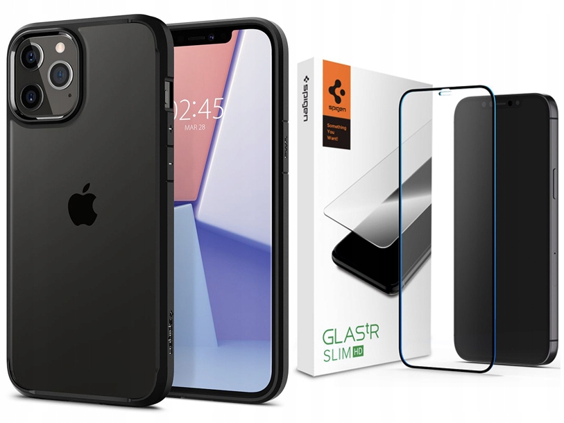 

Spigen - Etui Obudowa Do Iphone 12/12 Pro + Szkło