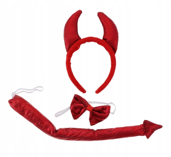 Zestaw Diabeł Satynowy Przebranie Halloween