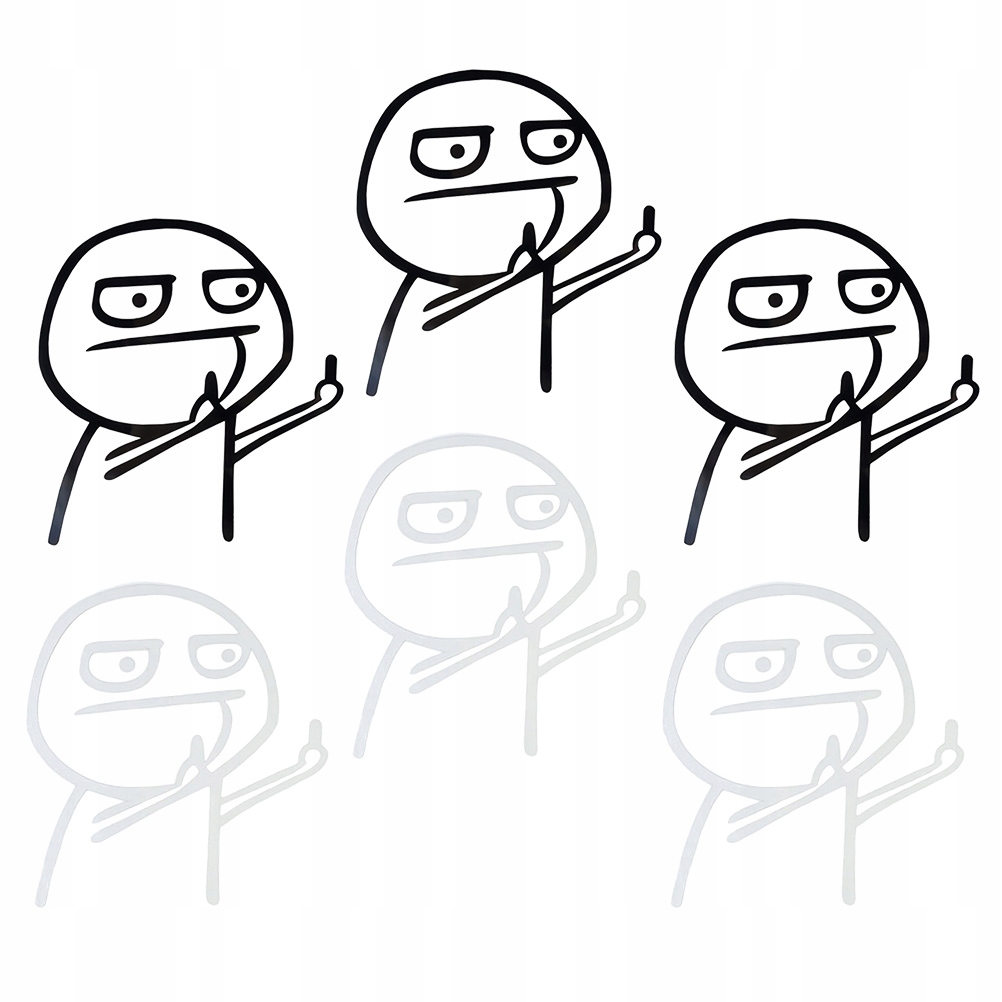 Pionowa naklejka na samochód z środkowym palcem, okno główne EAN (GTIN) 4894573445391