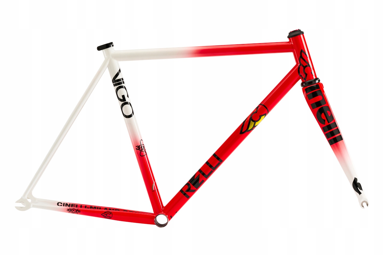 Rama torowa Cinelli Vigorelli Steel 80's Team Red-White (56) L