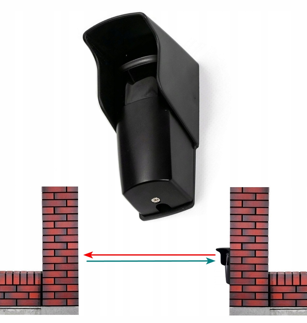 Laserová fotobuňka se stříškou Pdl, dálkoměr, otočná fotobuňka, 7 m