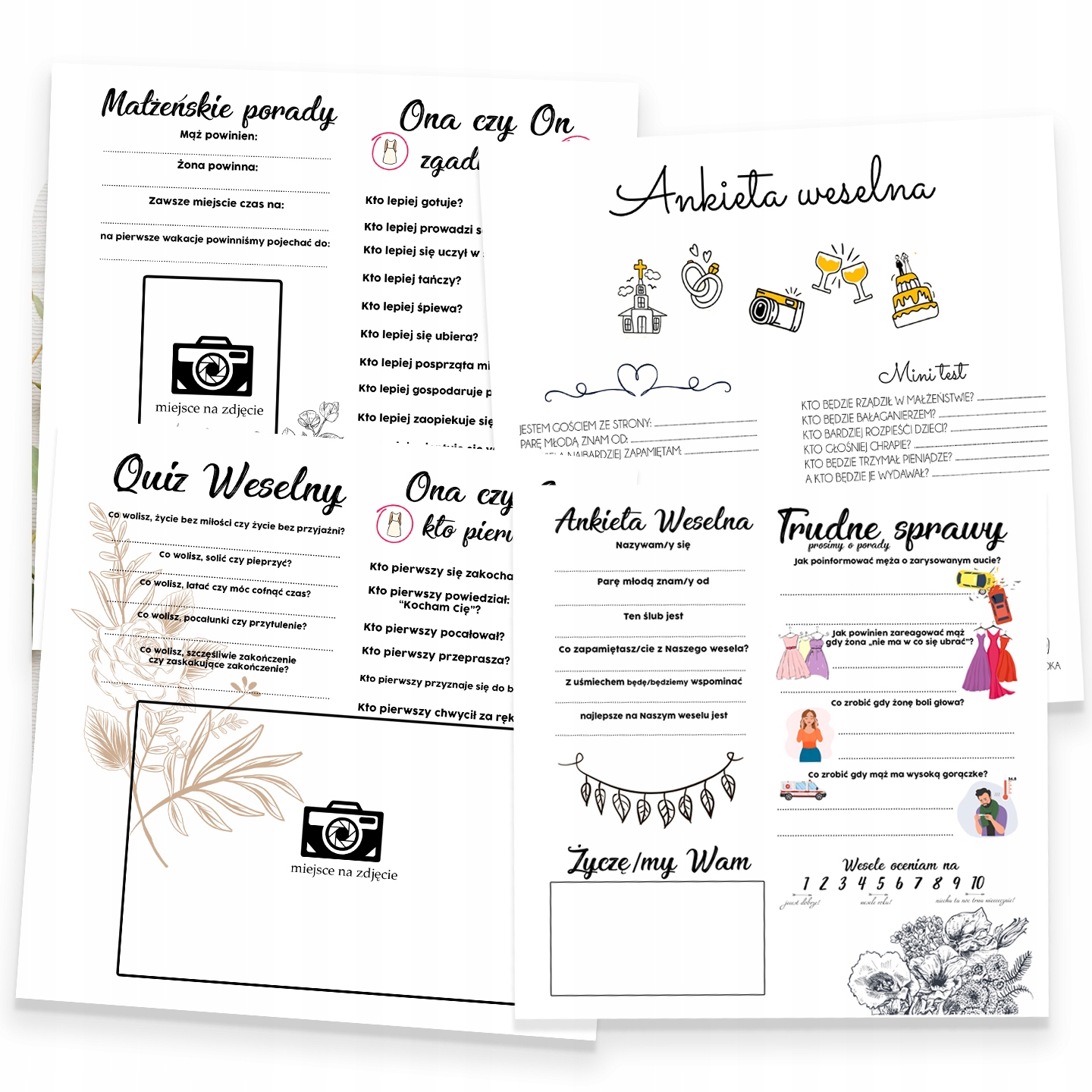 KSIĘGA GOŚCI NA ŚLUB WESELE KWADRAT ANKIETY MIX Kod producenta KSIĘGA GOŚCI ŚLUB - TRAWY POLNE