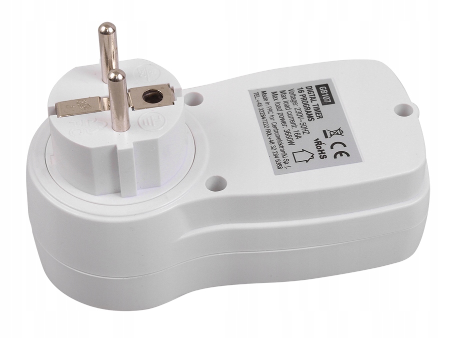 TIMER WYŁĄCZNIK WŁĄCZNIK CZASOWY PROGRAMATOR 3860W GreenBlue GB107 Marka GreenBlue