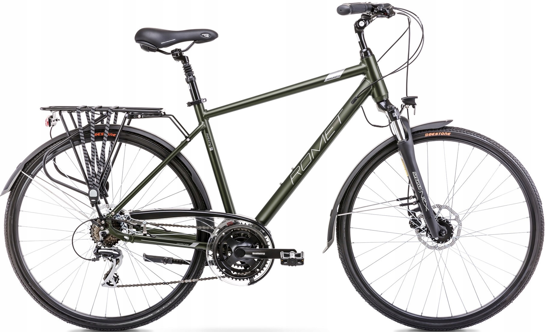 Rower trekkingowy męski Romet Wagant 4 28 M(19") zielono-grafitowy