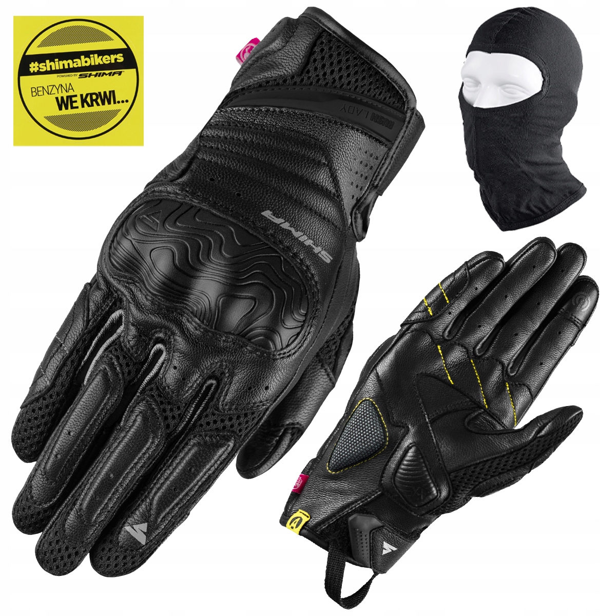 Motocyklové Rukavice Shima Rush Lady Krátke Dámske Kožené Darček